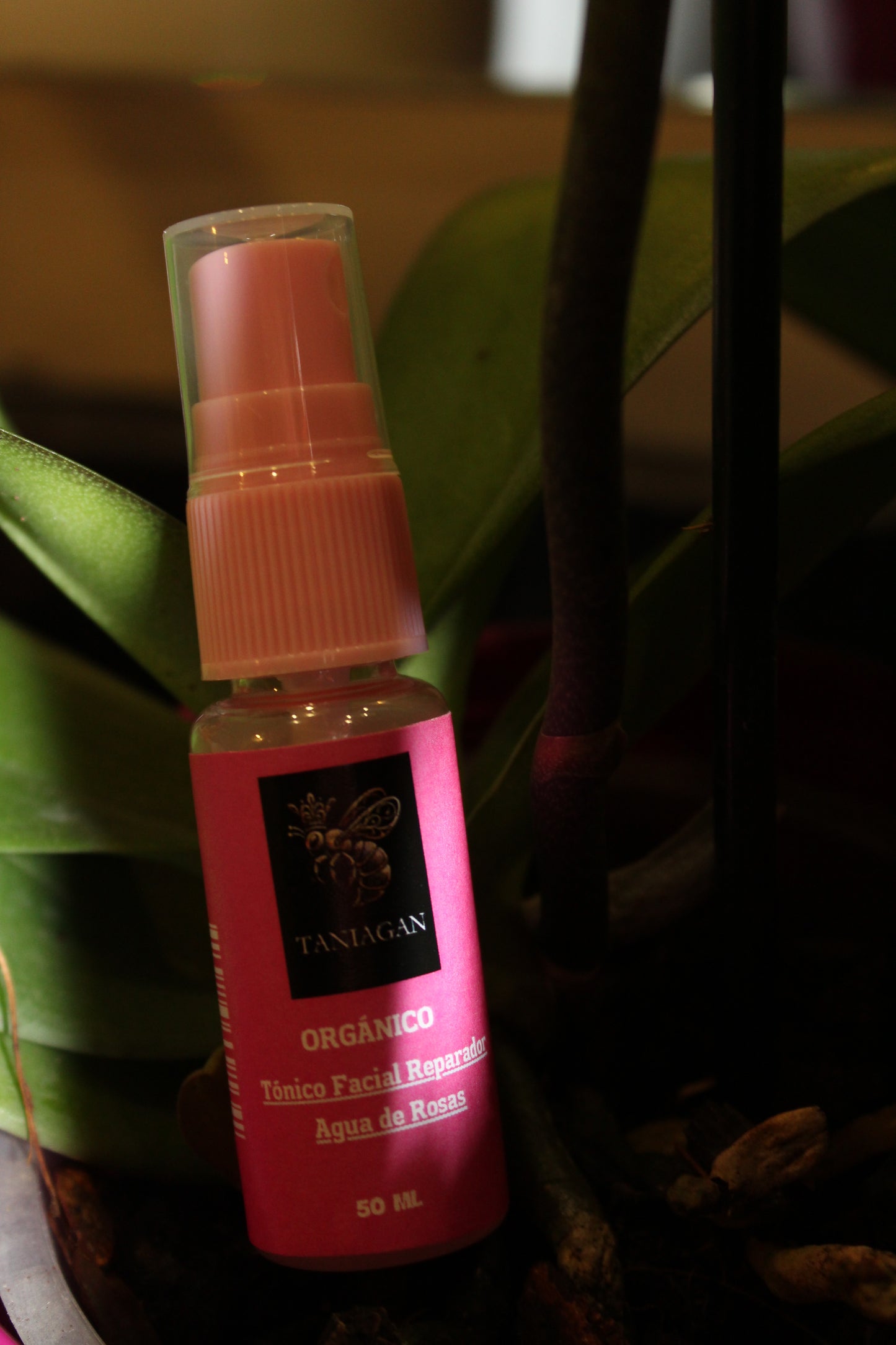 Tónico facial reparador de agua de rosas