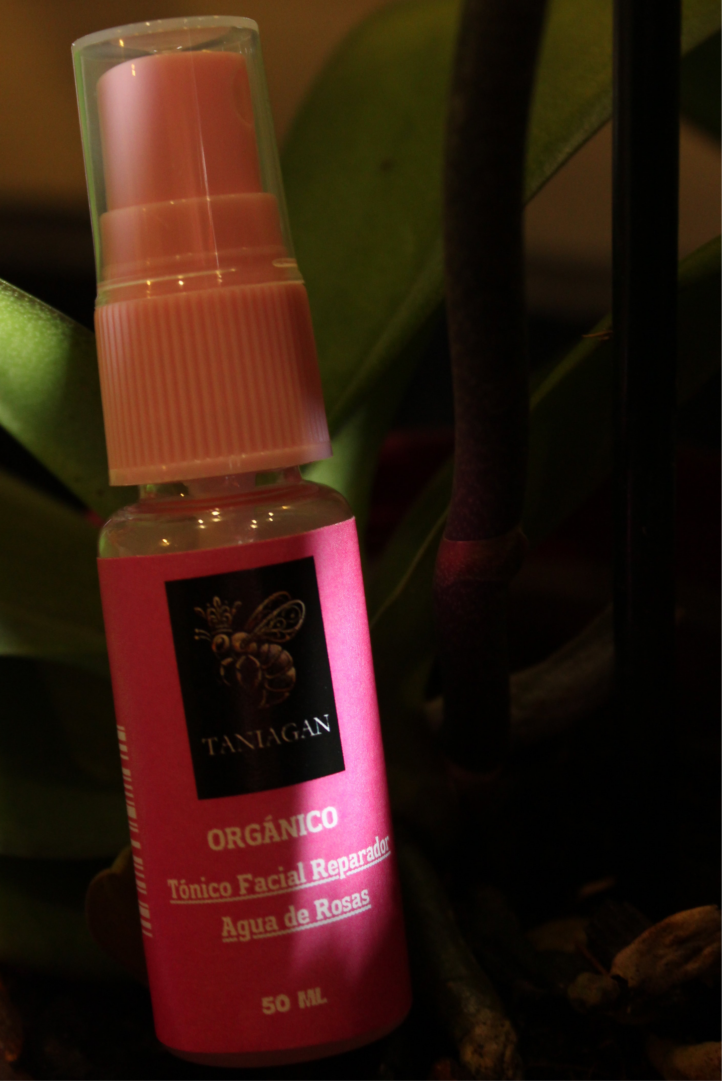 Tónico facial reparador de agua de rosas